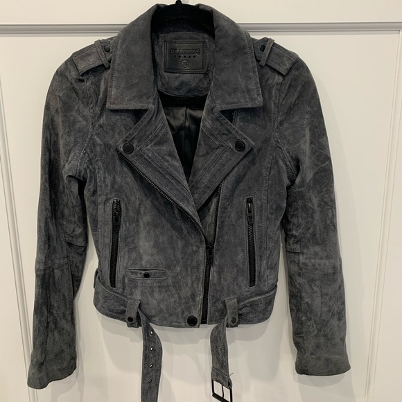 Blanknyc Stargazer Grey Suede Moto 